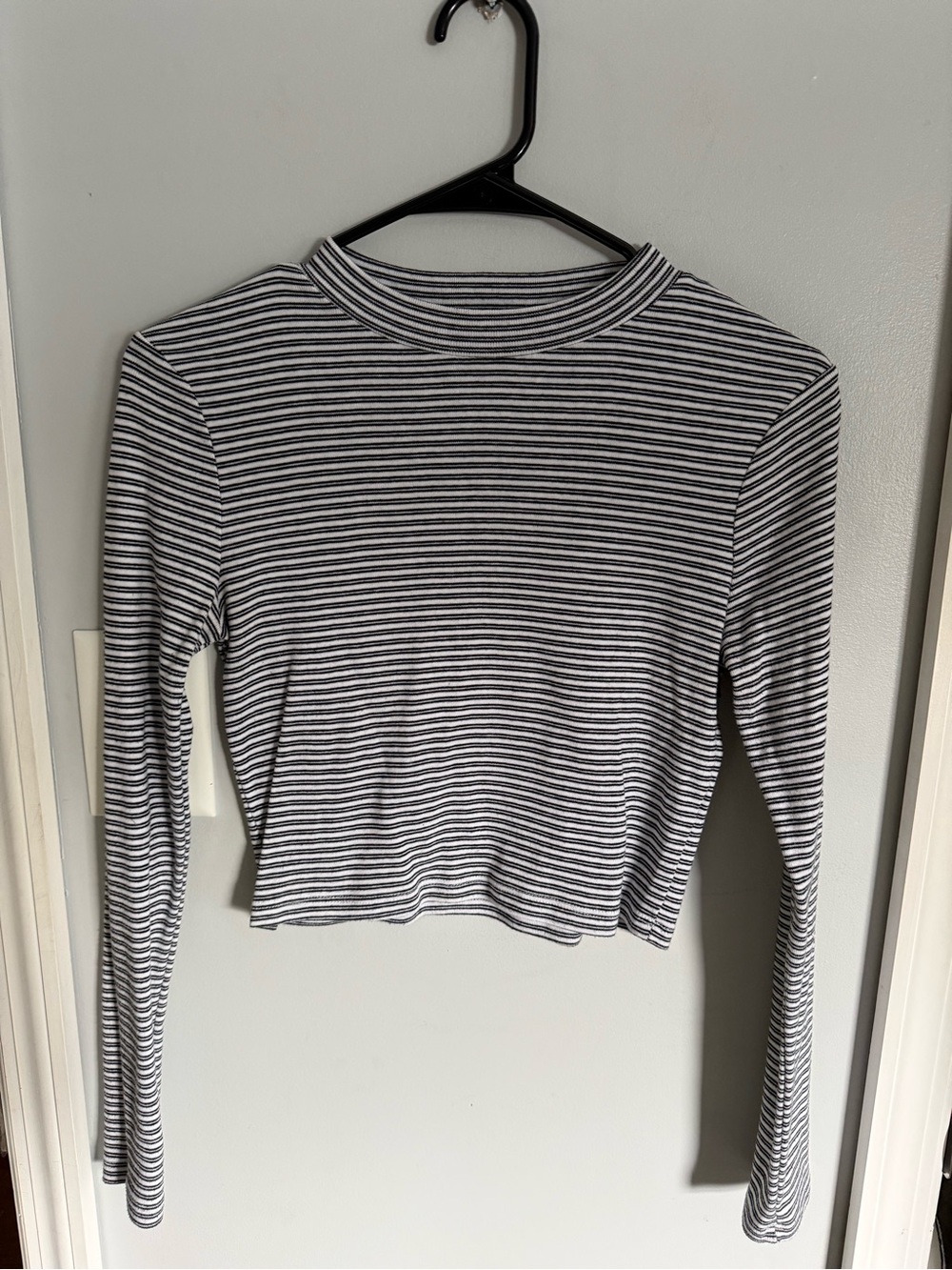 Cotton On Striped Cropped Long Sleeve